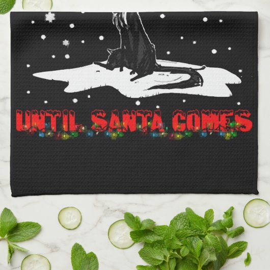 Maak me niet wakker... Tot Kerstman komt Grappig K Theedoek (Gevouwen)