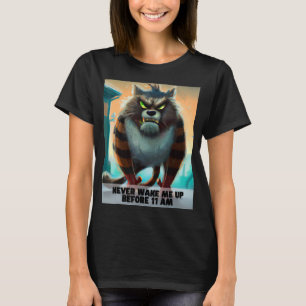Maak me nooit wakker van de gruwelijke smilodon t-shirt