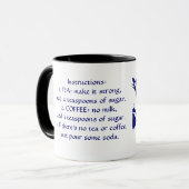 Maak me thee Mok met persoonlijke instructies (Voorkant links)