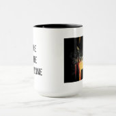 Maak me wakker als de koffie klaar is meme mok (Midden)