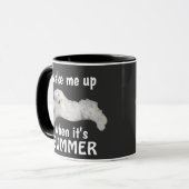 Maak me wakker als het zomer grappig Maltees is Mok (Voorkant links)