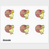 Maak meer fouten Kawaii grappige baby eend Ronde Sticker (Vel)