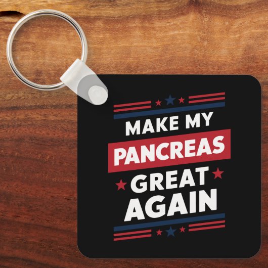 Maak Mijn Alvleesklier Weer Groot Diabetesbewustzi Sleutelhanger (Voorkant)