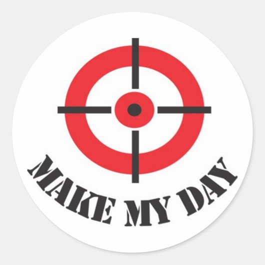 'Maak mijn dag' Sticker (Voorkant)