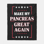 Maak mijn pancreas weer geweldig met diabetes fleece deken (Voorkant)