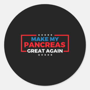 Maak mijn pancreas weer geweldig met diabetes ronde sticker