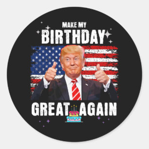 Maak mijn verjaardag weer geweldig ronde sticker