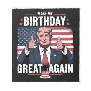 Maak Mijn Verjaardag Weer Groot Grappig Trump Notitieblok