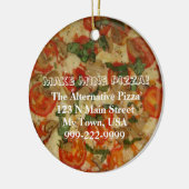 Maak Mine Pizza!  tekst Keramisch Ornament (Links)
