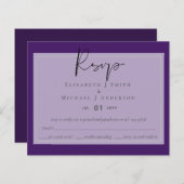 Maak moderne script RSVP - Bewerk kleuren naar wen (Voorkant / Achterkant)