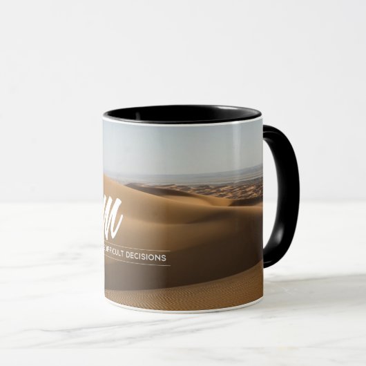 Maak moeilijke beslissingen mok (Voorkant rechts)