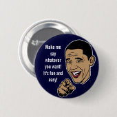Maak Obama Talk  Button (Voorkant /achterkant)