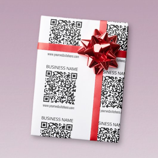 Maak onmiddellijk een zakelijke QR-code en bewerkb Cadeaupapier