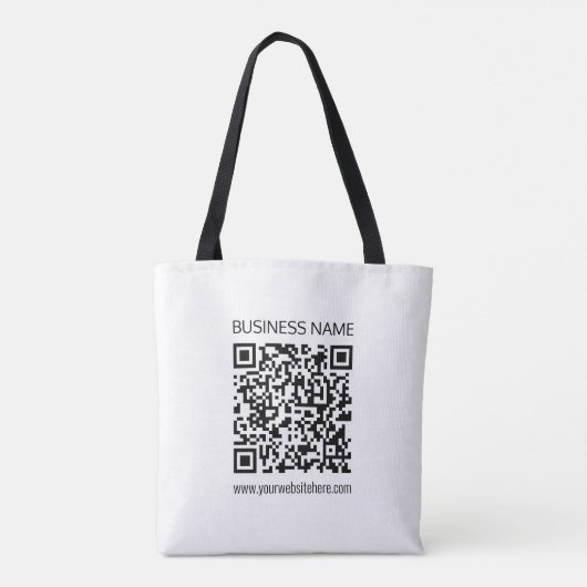 Maak onmiddellijk een zakelijke QR-code en bewerkb Draagtas (Achterkant)