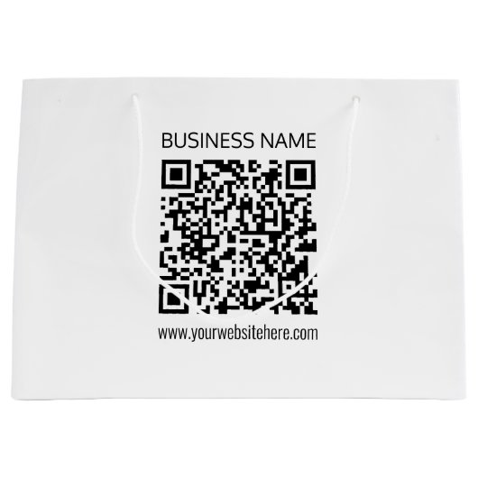 Maak onmiddellijk een zakelijke QR-code en bewerkb Groot Cadeauzakje (Voorkant)