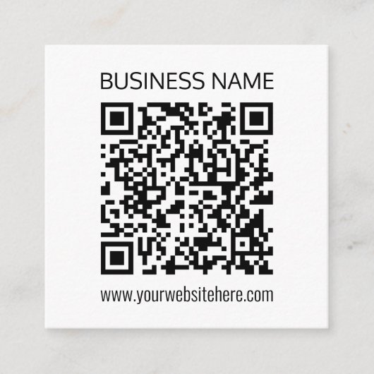 Maak onmiddellijk een zakelijke QR-code en bewerkb Informatiekaartje (Voorkant)