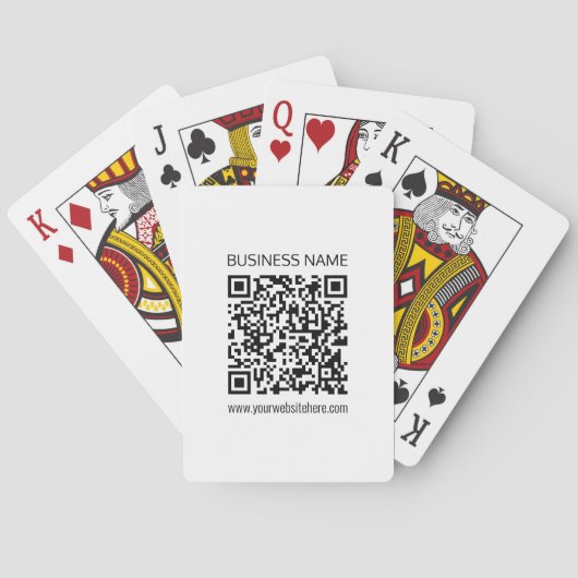 Maak onmiddellijk een zakelijke QR-code en bewerkb Pokerkaarten (Achterkant)
