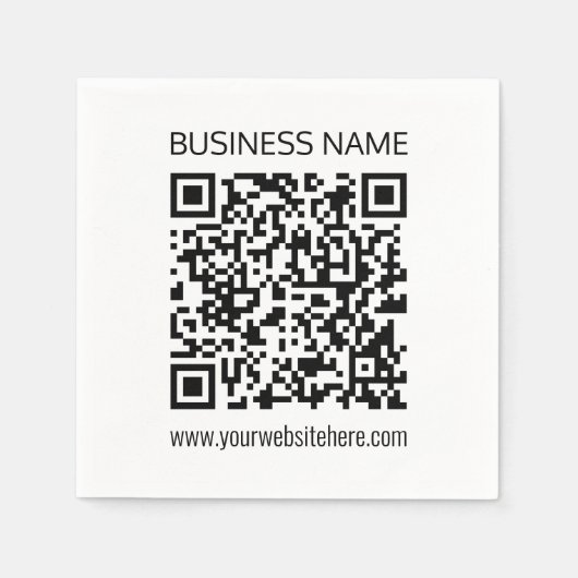 Maak onmiddellijk een zakelijke QR-code en bewerkb Servet (Voorkant)