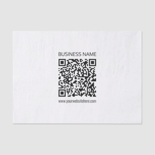 Maak onmiddellijk een zakelijke QR-code en bewerkb Tissuepapier (Voorkant)