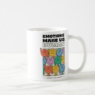 Maak ons menselijk retro geestelijke gezondheid po koffiemok