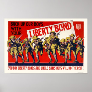 Maak onze jongens weer terug met je Liberty Bond. Poster