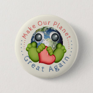 Maak onze planeet weer geweldig ronde button 5,7 cm