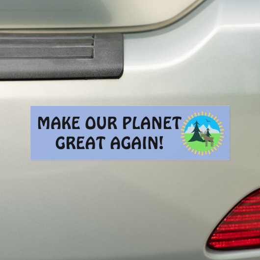MAAK ONZE PLANEET WEER GROOT! BUMPERSTICKER (Op auto)
