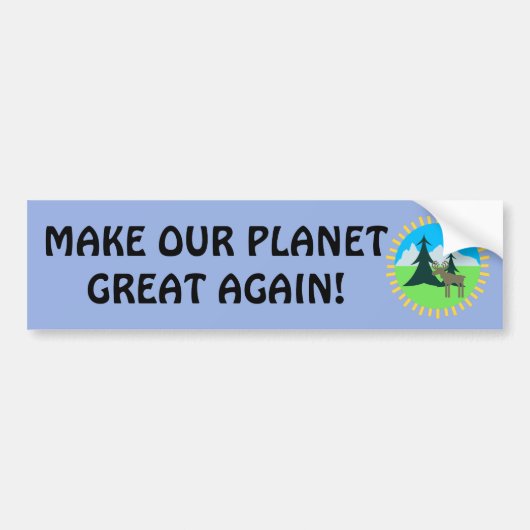 MAAK ONZE PLANEET WEER GROOT! BUMPERSTICKER (Voorkant)