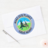 MAAK ONZE PLANEET WEER GROOT! RONDE STICKER (Envelop)