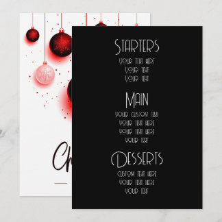 Maak op maat gemaakte kerstversieringen kerstmenu' menu