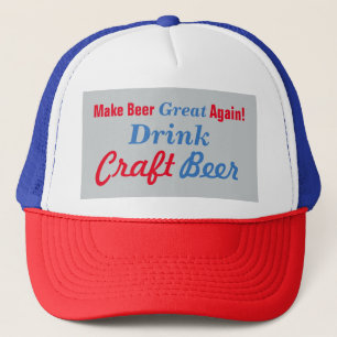 Maak opnieuw tot Bier Groot Grijs Trucker Pet