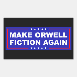 Maak Orwell Weer Fictie Rechthoekige Sticker