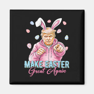 Maak Pasen Groot Again Funny Trump Bunny Lente H Magneet