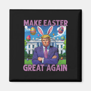 Maak Pasen Groot Again Funny Trump Bunny Lente H Magneet
