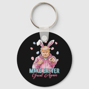 Maak Pasen Groot Again Funny Trump Bunny Lente H Sleutelhanger