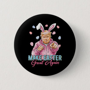 Maak Pasen Groot Again Funny Trump Konijn Lente H Ronde Button 5,7 Cm