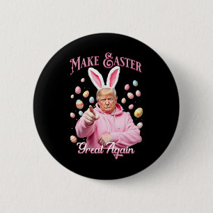 Maak Pasen Groot Again Funny Trump Konijn Lente H Ronde Button 5,7 Cm