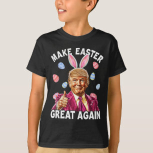 Maak Pasen Groot Again Funny Trump Konijn Lente H T-shirt