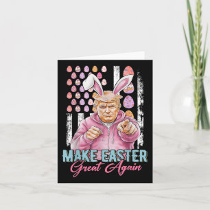 Maak Pasen Groot Weer Grappig Trump Bunny Amerikaa Kaart