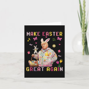 Maak Pasen Groot Weer Trump Grappig Bunny _1 Kaart
