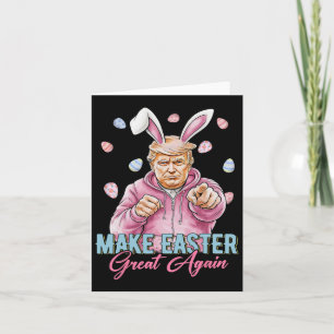 Maak Pasen weer geweldig Grappig Trump Bunny Sprin Kaart