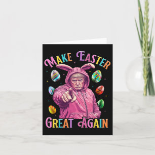 Maak Pasen weer geweldig Grappig Trump Bunny Sprin Kaart
