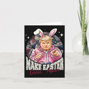 Maak Pasen weer geweldig Grappig Trump Bunny Sprin Kaart