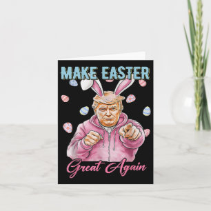 Maak Pasen weer geweldig Grappig Trump Bunny Sprin Kaart