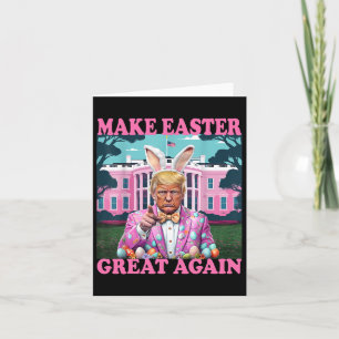Maak Pasen weer geweldig Grappig Trump Bunny Sprin Kaart