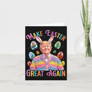 Maak Pasen weer geweldig Grappig Trump Bunny Sprin Kaart