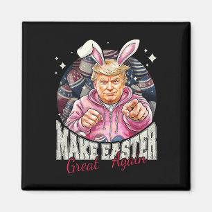 Maak Pasen weer geweldig Grappig Trump Bunny Sprin Magneet
