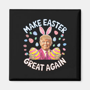 Maak Pasen weer geweldig Grappig Trump Bunny Sprin Magneet