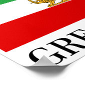 Maak Perzië weer geweldig - Shah van Iran vlag Poster (Hoek)