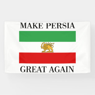 Maak Perzië weer geweldig - Shah van Iran vlag Spandoek